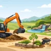 Excavator Hire for Landscaping Jobs