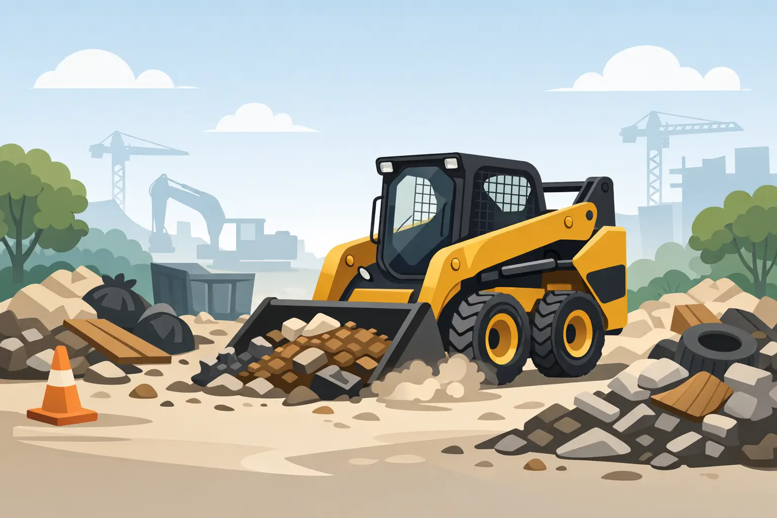 Skid Steer Hire for Site Cleanup Jobs